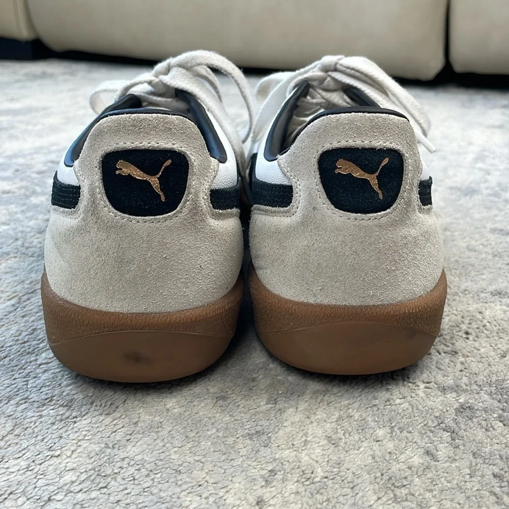 New Puma Palermo Leather Sneaker White Vapor Gray Shoe Mens Size 13